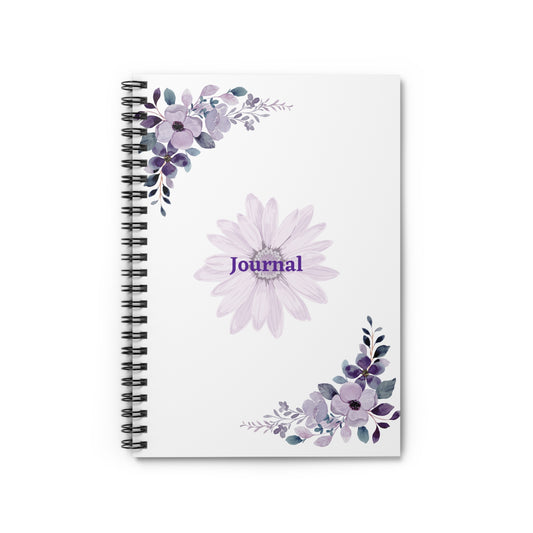 Flower Journal Spiral Notebook - Ruled Line